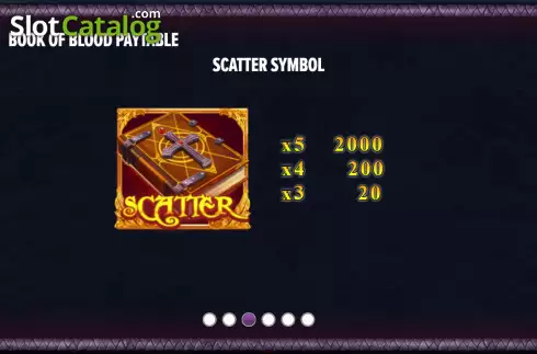 Scatter symbol screen. Book of Blood slot