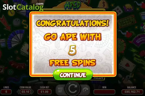 Free Spins Win Screen. Aped slot