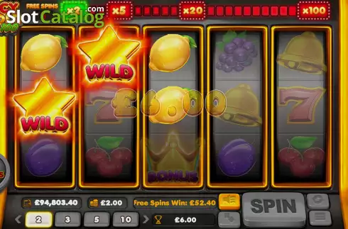 Free Spins Gameplay Screen 2. Juicy Gold 100 slot