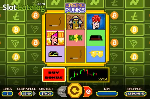 Reel screen. Casino Punks slot