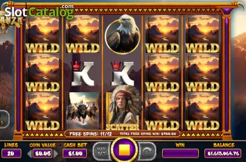 Free Spins Gameplay Screen 3. Wild Buffalo Bonanza slot