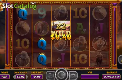 Win screen. Bison Gold slot