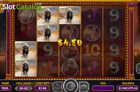 Win screen 2. Bison Gold slot
