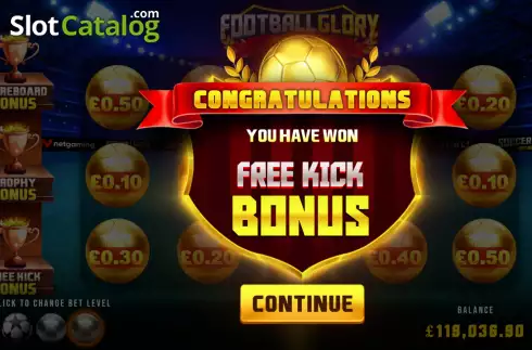 Game screen. Football Glory Fortune Pick slot