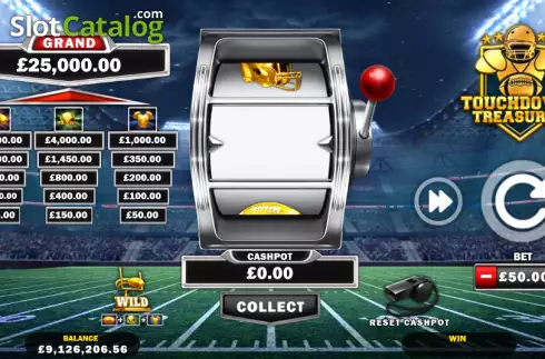 Écran2. Touchdown Treasures Machine à sous