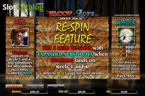 Captura de tela5. Bloodlore Wolf Pack slot