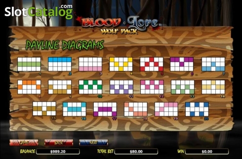 Bildschirm9. Bloodlore Wolf Pack slot