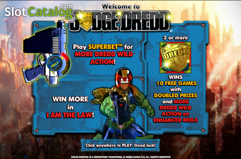 Caratteristiche del gioco 1. Judge Dredd slot