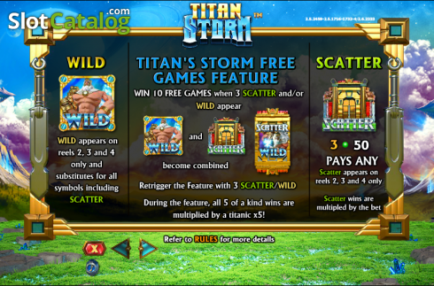 Betalningstabell 1. Titan Storm slot