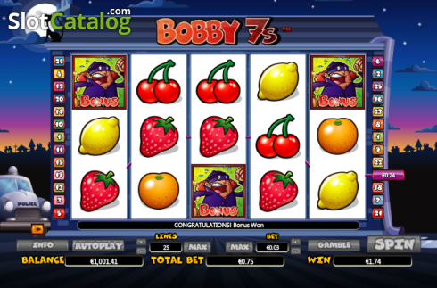 Bônus. Bobby 7's slot