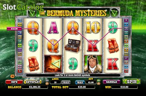 WIn. The Bermuda Mysteries slot
