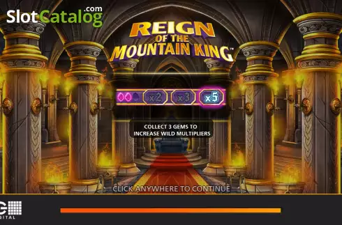 Start Screen. Reign Of The Mountain King slot