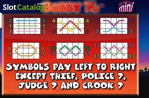 Paytable 5. Bobby 7s Mini slot