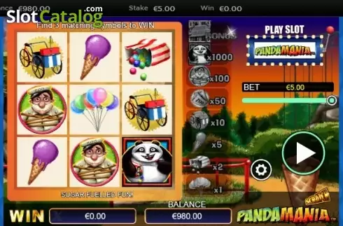Ekran2. Scratch Pandamania yuvası