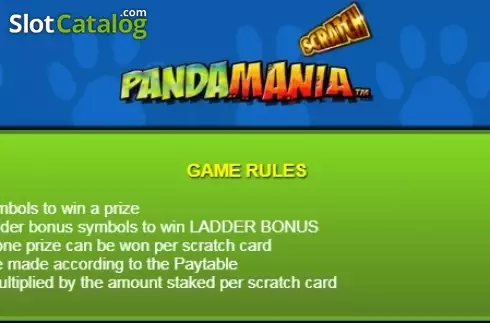 Ekran5. Scratch Pandamania yuvası