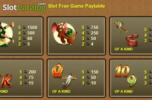 Paytable 1. Scratch The Snake Charmer slot