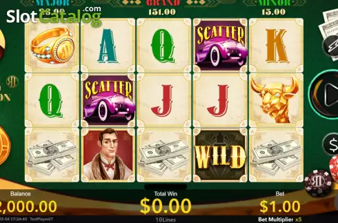 Game screen. Ricky Tycoon slot