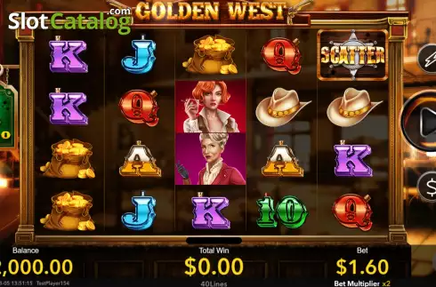 Game screen. Golden West slot