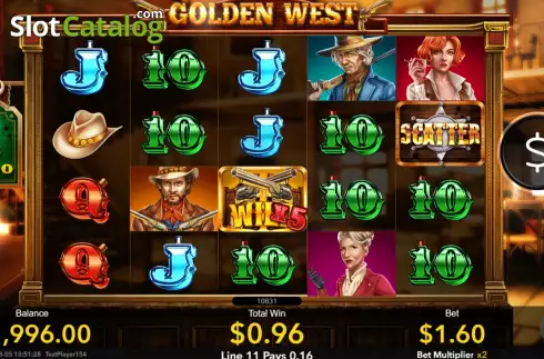 Win screen. Golden West slot