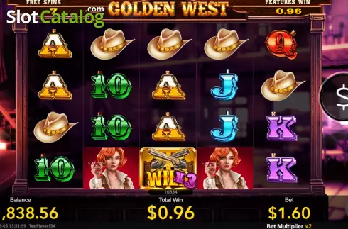 Free Spins screen 3. Golden West slot