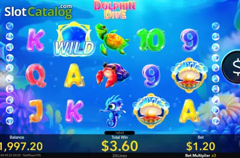 Win screen 2. Dolphin Dive slot