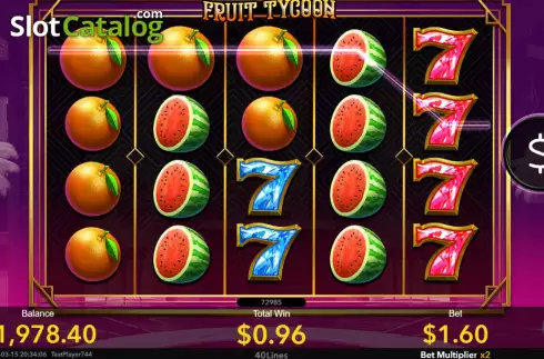 Win screen 2. Fruit Tycoon slot