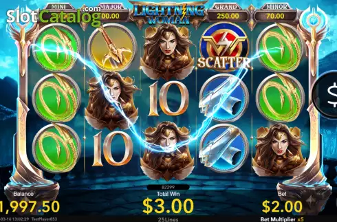 Win screen 2. Lightning Woman slot