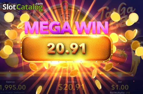 Mega Win screen. Taiga 88 slot