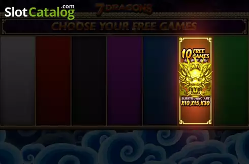 Free Spins screen 3. 7 Dragons slot