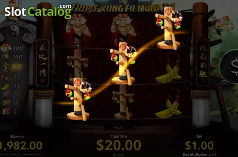 Win screen 2. Triple Kung Fu Monkey slot