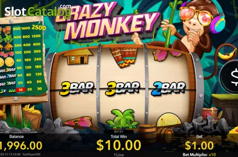 Win screen. Crazy Monkey (Nextspin) slot