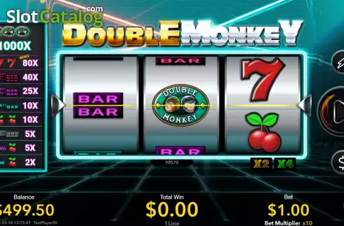 Game screen. Double Monkey slot