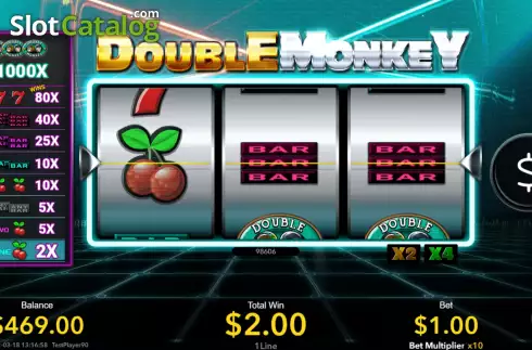 Win screen. Double Monkey slot