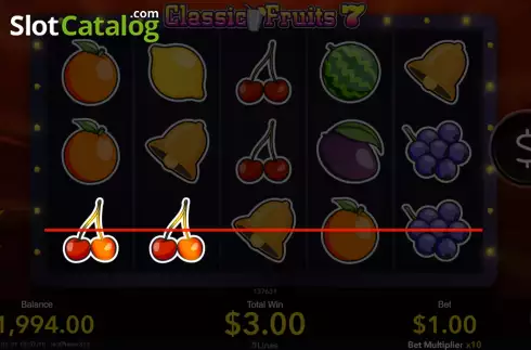 Win screen 2. Classic Fruits 7 slot
