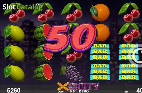 Win screen 2. X and the City slot