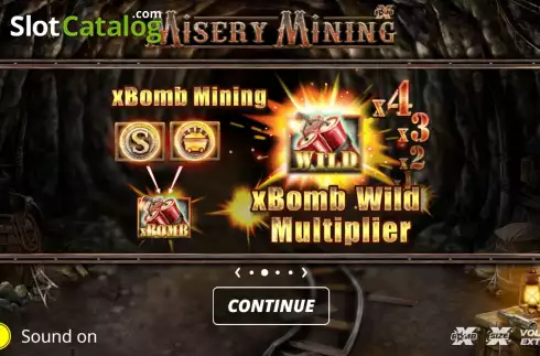 Start Screen. Misery Mining slot