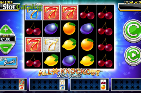 Reel Screen. All Star Knockout Ultra Gamble slot