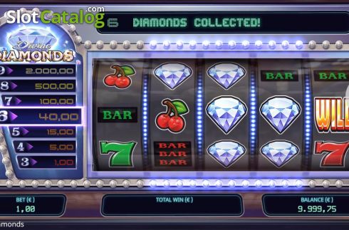 Win Screen 2. Divine Diamonds slot