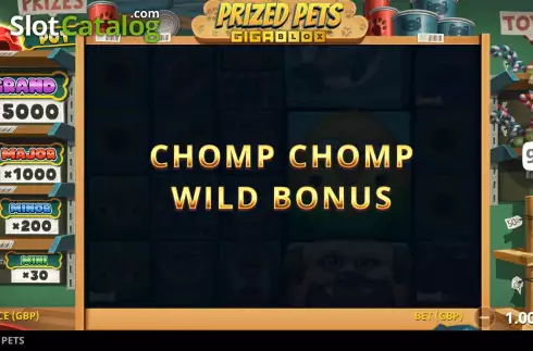 Wild Bonus 1. Prized Pets Gigablox slot