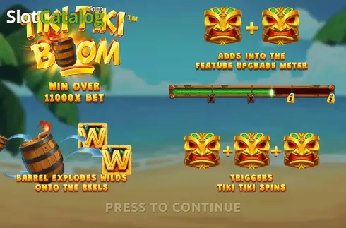 Bildschirm2. Tiki Tiki Boom slot