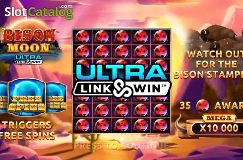 Start Screen. Bison Moon Ultra Link&Win slot