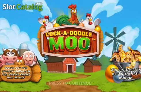 Start Screen. Cock-A-Doodle Moo slot
