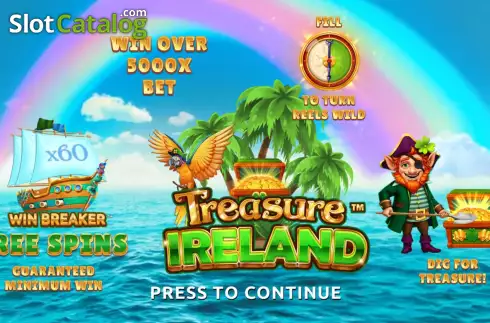 Start Screen. Treasure Ireland slot