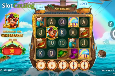 Game Screen. Treasure Ireland slot