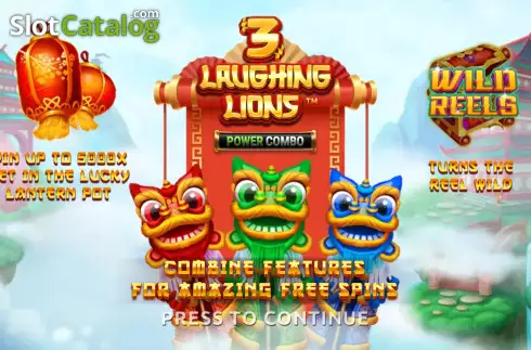 Start Screen. 3 Laughing Lions Power Combo slot