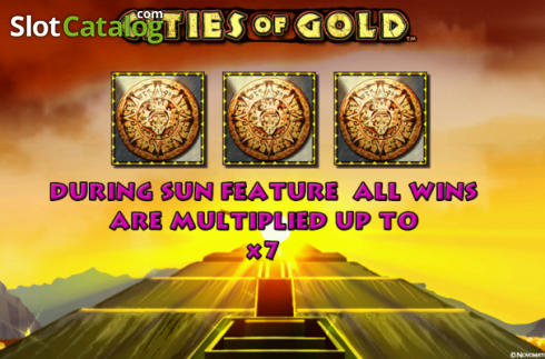 Game Screen. Cities of Gold (Novomatic) slot