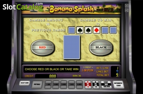 Gamble win screen. Banana Splash slot