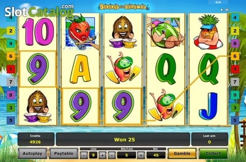 Win screen. Bananas Go Bahamas slot