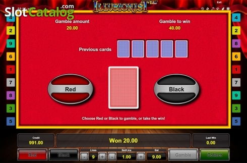 Gamble screen. Illusionist slot