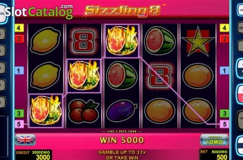 Game workflow 2. Sizzling 8 Deluxe slot